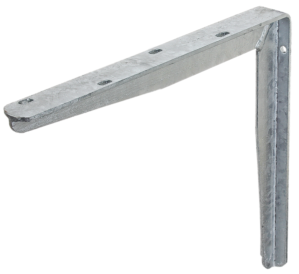 Shelf bracket, made of T profile, Material: raw steel, Surface: hot-dip galvanised, Height: 300 mm, Depth: 400 mm, Max. load capacity: 145 kg, T iron: 40 x 40 x 5 mm