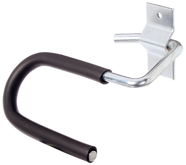 Skihalter, gebogen, Material: Stahl roh, Oberfläche: galvanisch blau verzinkt, Plattenbreite: 40 mm, Plattenlänge: 60 mm, Höhe Haken: 70 mm, Breite Haken: 130 mm, Belastung max.: 10 kg