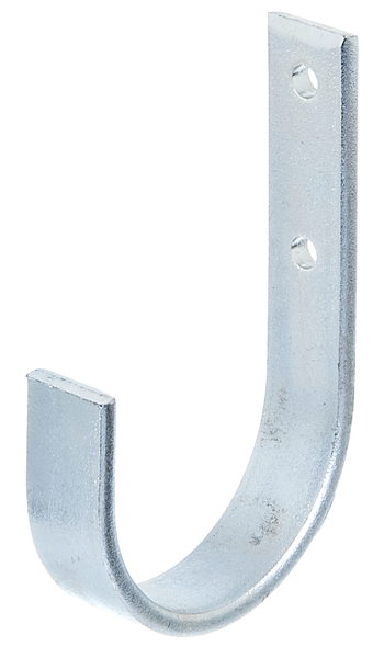 Wall hook, curved, Material: raw steel, Surface: blue galvanised, Total height: 110 mm, Depth: 60 mm, Height of hook: 60 mm, Width: 20 mm, Max. load capacity: 30 kg