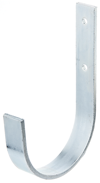 Wall hook, curved, Material: raw steel, Surface: blue galvanised, Total height: 180 mm, Depth: 100 mm, Height of hook: 80 mm, Width: 25 mm, Max. load capacity: 40 kg