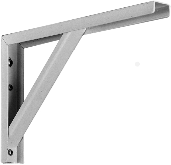 Shelf bracket, made of U profile, Material: raw steel, Surface: galvanised, Height: 175 mm, Depth: 400 mm, Max. load capacity: 110 kg, U profile width: 30 mm, U profile height: 15 mm