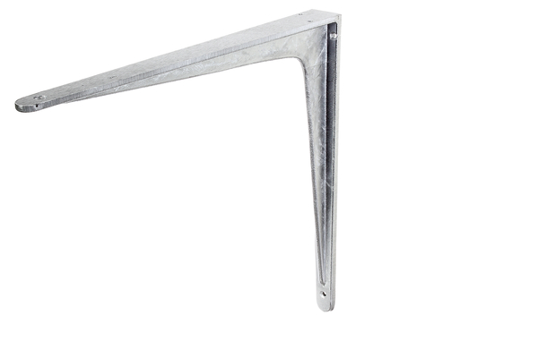 Shelf bracket, made of T profile, Material: cast aluminium, Height: 350 mm, Depth: 400 mm, Max. load capacity: 130 kg