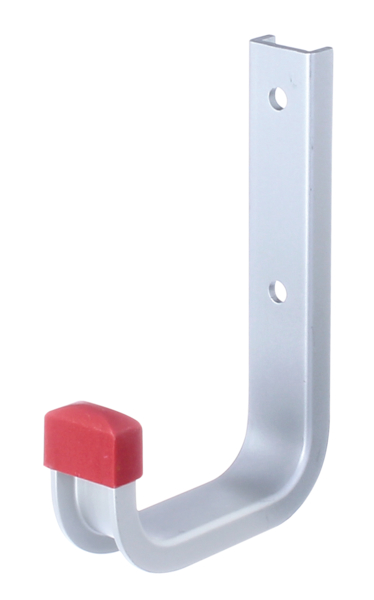 Wall hook, angled, Material: Aluminium, Depth: 80 mm, Height: 120 mm, Max. load capacity: 30 kg, U profile width: 21.5 mm, U profile height: 9 mm