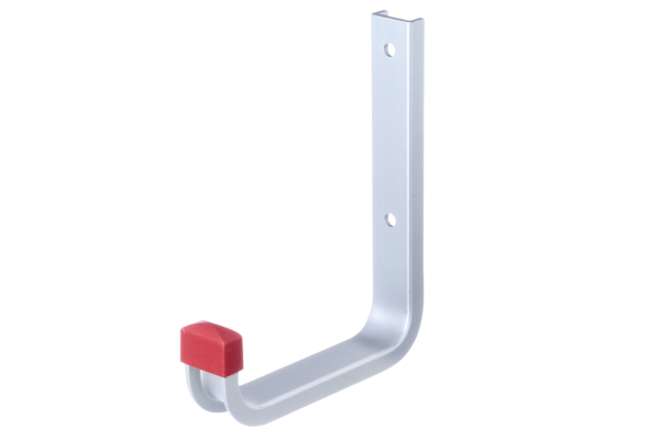 Wall hook, angled, Material: Aluminium, Depth: 115 mm, Height: 140 mm, Max. load capacity: 30 kg, U profile width: 21.5 mm, U profile height: 9 mm