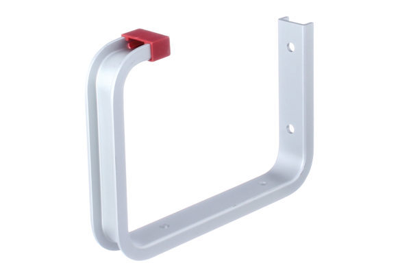 Ceiling hook, angled, Material: Aluminium, Depth at bottom: 120 mm, Height: 160 mm, Depth at top: 100 mm, Max. load capacity: 15 kg, U profile width: 21.5 mm, U profile height: 9 mm