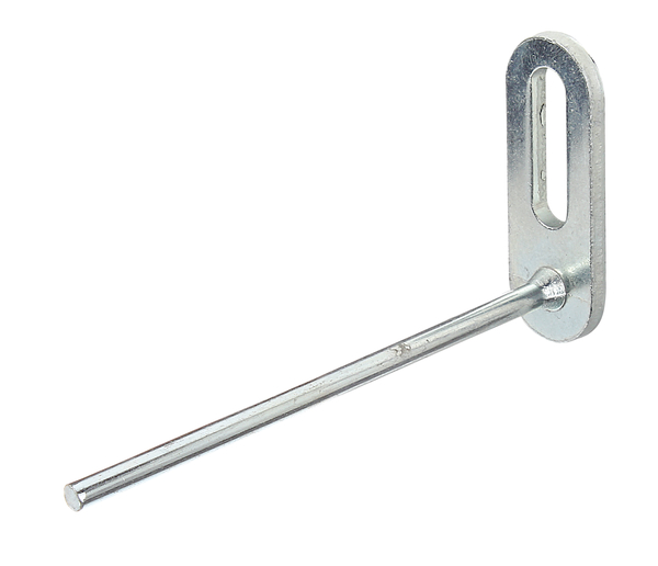 Pegboard hook, straight, Material: raw steel, Surface: blue galvanised, Depth: 80 mm, Max. load capacity: 7 kg, Diameter: 4 mm