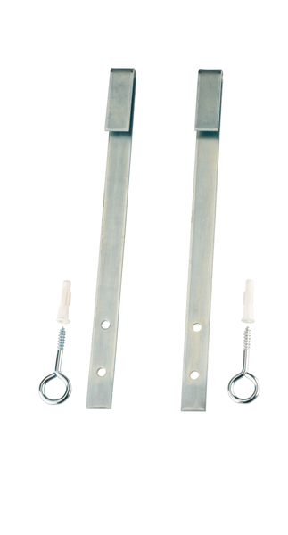 Grating securing device, Material: raw steel, Surface: galvanised, Contents per PU: 2 Piece, Length: 300 mm, Flat iron: 20 x 2.5 mm, Retail packaged