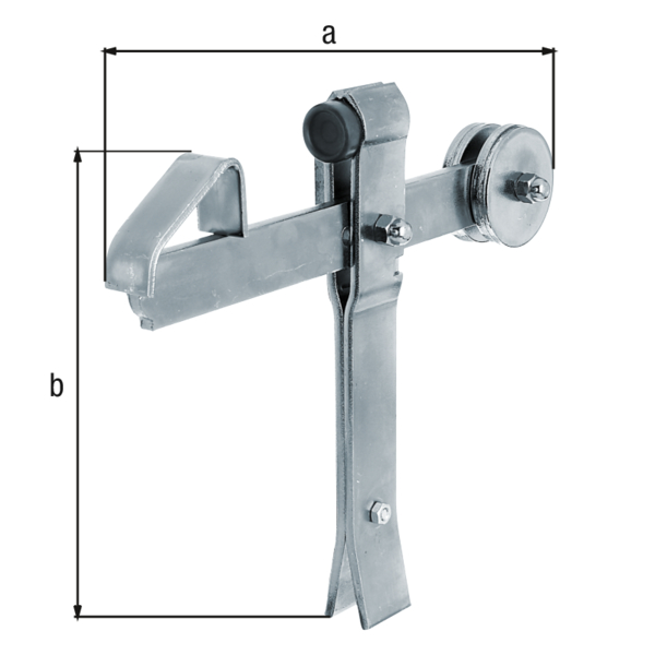 Tope para pórticos de báscula, Material: Acero crudo, Superficie: galvanizado, para hormigonar, Anchura: 300 mm, Altura: 240 mm