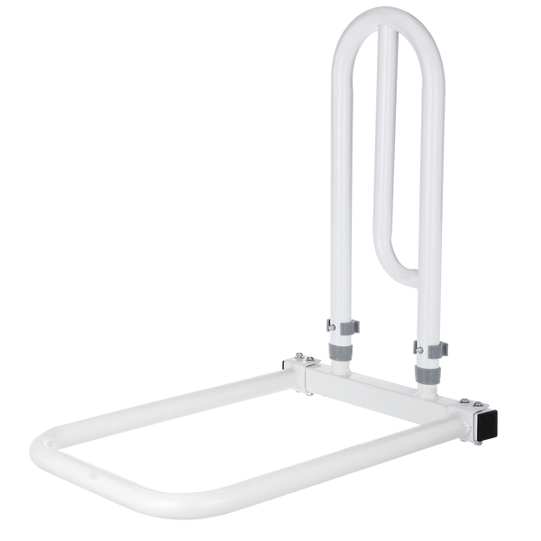 Bed stand-up aid, Material: handle: aluminium, holder: raw steel, colour: white powder-coated, Width: 310 mm, Depth: 550 mm, Min. grip height: 450 mm, Max. grip height: 550 mm, Max. load capacity: 65 kg