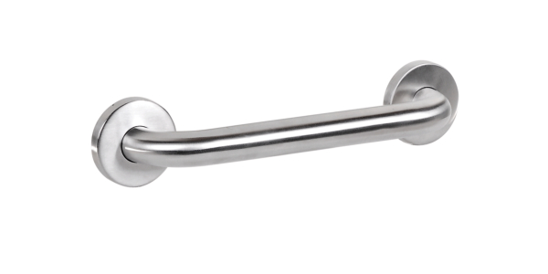 Handle, stainless steel, Material: stainless steel, Surface: brushed, Handle-Ø: 32 mm, Grip length: 300 mm, Total length: 380 mm, Distance from wall: 45 mm, Mounting plate-Ø: 81 mm, Max. load capacity: 200 kg