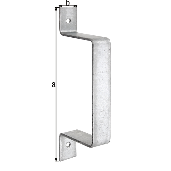 Slip rail bracket, Material: raw steel, Surface: hot-dip galvanised, Width: 40 mm, Height: 320 mm, Material thickness: 5.00 mm, No. of holes: 2, Hole: Ø11 mm