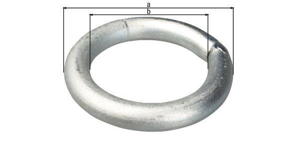 Befestigungsring, Material: Stahl roh, Oberfläche: galvanisch blau verzinkt, Außen-Ø: 65 mm, Innen-Ø: 45 mm, Materialstärke: 9,00 mm