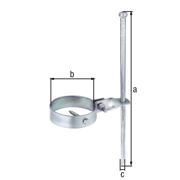 Crochet balançoire pour fixation dans le sol, Matériau: Acier brut, Finition: galvanisée passivée, pièces liées par un serre-câble, Contenu par UV: 1 Pièce, Longueur: 390 mm, 100 mm, 12 mm, ø vis: 8 mm, Longueur de vis: 60 mm, Emballé SB