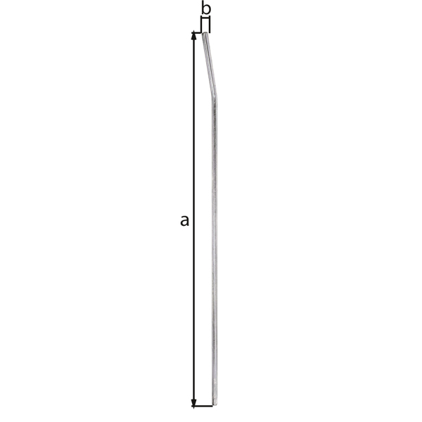 Einschraub-Werkzeug für alle Einschraub-Bodenhülsen, Material: Stahl roh, Oberfläche: galvanisch gelb verzinkt, Gesamtlänge: 950 mm, Durchmesser: 15 mm