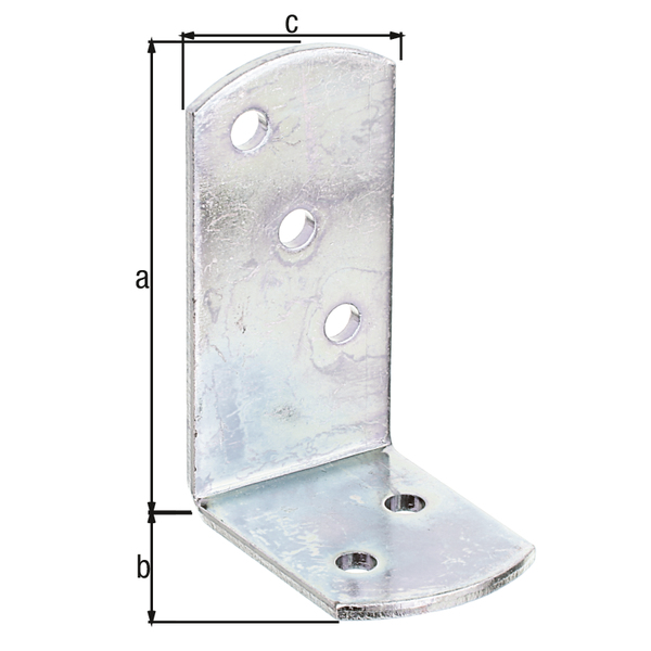 Fence angle bracket, Material: raw steel, Surface: galvanised, thick-film passivated, Contents per PU: 24 Piece, Height: 60 mm, Width: 40 mm, Depth: 30 mm, Material thickness: 2.50 mm, No. of screws: 120, Screw Ø: 4 mm, Screw length: 27 mm, No. of holes: 5, Hole: Ø5.2 mm, Retail packaged