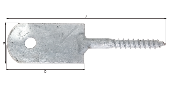 Fence rail connector, Material: raw steel, Surface: hot-dip galvanised, for screwing on, Total length: 120 mm, Length of plate: 60 mm, Total width: 30 mm, Material thickness: 4.00 mm, Wooden thread Ø: 8 x 60 mm, No. of holes: 1, Hole: Ø8.5 mm