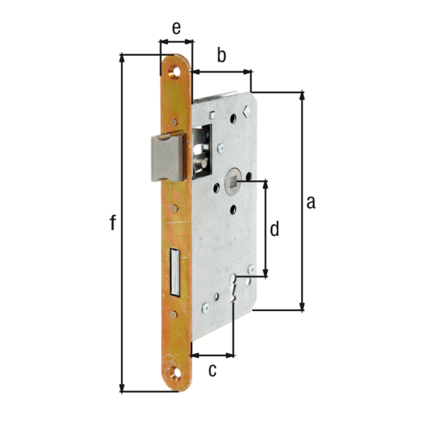 Serrure à encastrer spécial pour portails à cadre, Modèle lourd et stable pour l'extérieur., Toutes les pièces intérieures sont inoxydables par procédé de galvanisation., avec trous de vis fraisés, Matériau: Acier brut, Finition: galvanisée, butée : plastifiée anthracite, Hauteur du boîtier de serrure: 167 mm, Profondeur du boîtier de serrure: 85 mm, Distance axe: 55 mm, Entre axe: 72 mm, Largeur de la têtière: 24 mm, Hauteur de la têtière: 235 mm, Description de l'article: Trou pour clé à gorge, sans gâche, sans changement, Pêne: 13 / 25 mm, Barillet: 8 x 8 mm