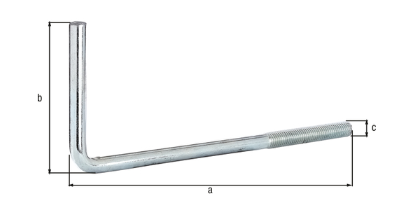 Raccord pour clôture, Matériau: Acier brut, Finition: zinguée, à visser, Longueur totale: 190 mm, Hauteur totale: 110 mm, Diamètre: 10,7 mm, Filetage: M12