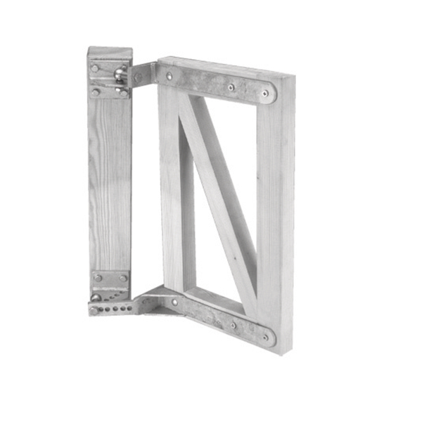 Lifting gate fitting for wooden gates, for uneven terrain, Material: fittings: raw steel, Surface: fittings: hot-dip galvanised, ball angle joint and fastening material: galvanised, for screwing on