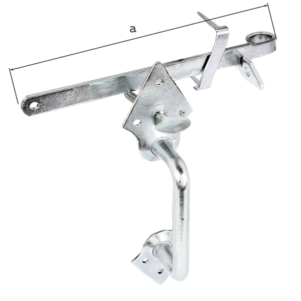 Juego de manillas para pórticos enrejado y ligeros de madera, Material: Acero crudo, Superficie: galvanizado, pasivado con capa gruesa, para insertar, Longitud: 260 mm, Lista de piezas SAP