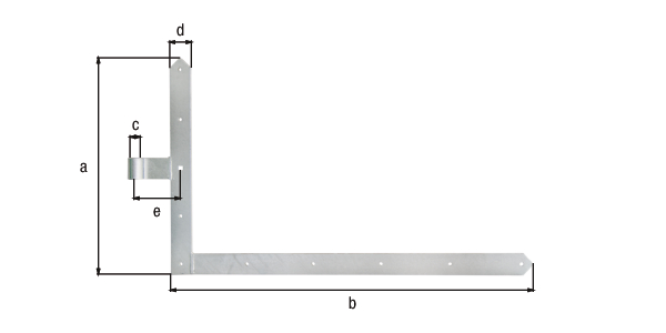 Bandella a squadra per cancelli, modello diritto, estremità a punta, per cancelli di garage, Materiale: acciaio grezzo, superficie: zincata a fuoco, altezza: 600 mm, lunghezza: 1000 mm, Ø rulli: 20 mm, larghezza: 60 mm, Distanza centro bandella - Ruota centrale: 120 mm, Descrizione articolo: sotto, Spessore del materiale: 8,00 mm, Numero di fori: 9 / 1, Foro: Ø10 / 12 x 12 mm