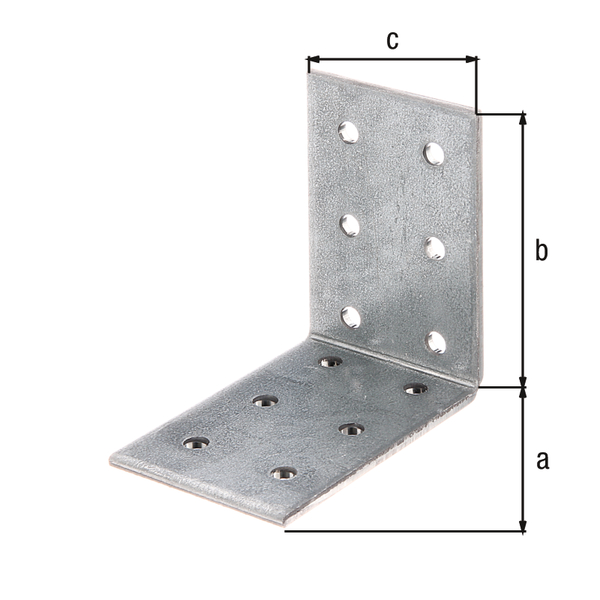 Perforated angle plate, Material: raw steel, Surface: sendzimir galvanised, with CE marking in accordance with ETA-08/0165, Contents per PU: 15 Piece, Depth: 60 mm, Height: 60 mm, Width: 40 mm, Approval: Europ.techn.app. ETA-08/0165, Material thickness: 2.50 mm, No. of holes: 12, Hole: Ø5 mm, in bargain pack