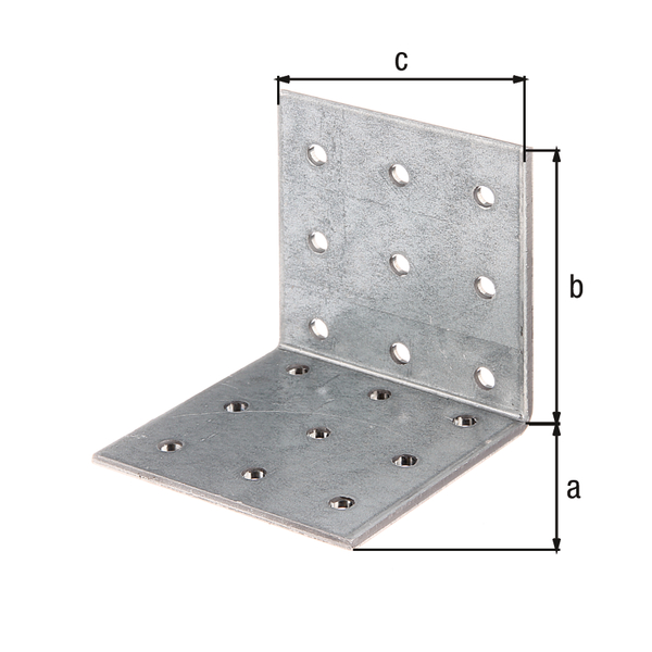 Perforated angle plate, Material: raw steel, Surface: sendzimir galvanised, with CE marking in accordance with ETA-08/0165, Contents per PU: 15 Piece, Depth: 60 mm, Height: 60 mm, Width: 60 mm, Approval: Europ.techn.app. ETA-08/0165, Material thickness: 2.50 mm, No. of holes: 18, Hole: Ø5 mm, in bargain pack