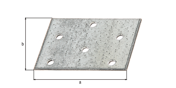 Flat connector, Material: raw steel, Surface: sendzimir galvanised, with CE marking in accordance with DIN EN 14545, Length: 60 mm, Width: 40 mm, Approval: Europ.Techn.Zul. EN14545:2008, Material thickness: 2.00 mm, No. of holes: 6, Hole: Ø5 mm, CutCase