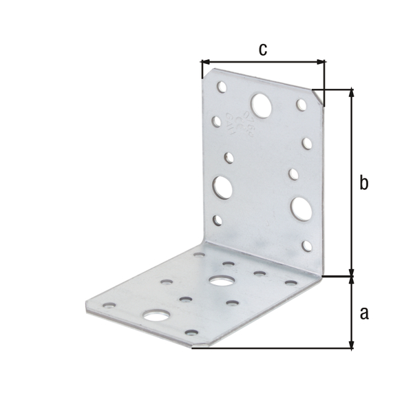 Winkelverbinder, Material: Stahl roh, Oberfläche: sendzimirverzinkt, mit CE-Kennzeichnung nach ETA-08/0165, Tiefe: 90 mm, Höhe: 90 mm, Breite: 65 mm, Zulassung: Europ.Techn.Zul. ETA-08/0165, Materialstärke: 2,50 mm, Anzahl Löcher: 5 / 17, Loch: Ø11 / Ø5 mm, Fachhandelsgebinde