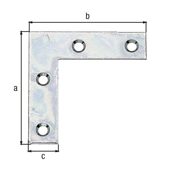 Möbelwinkel, mit versenkten Schraublöchern, Material: Stahl roh, Oberfläche: sendzimirverzinkt, Inhalt pro PE: 12 St., Höhe: 40 mm, Länge: 40 mm, Breite: 10 mm, Materialstärke: 1,25 mm, Anzahl Löcher: 4, Loch: Ø3,2 mm, im Großpack, CutCase