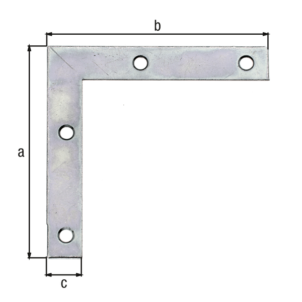 Équerre de meuble, avec trous de vis fraisés, Matériau: Acier brut, Finition: galvanisée Sendzimir, Contenu par UV: 8 Pièce, Hauteur: 75 mm, Longueur: 75 mm, Largeur: 12 mm, Épaisseur: 1,25 mm, Nombre de trous: 4, Trou: Ø4,2 mm, en paquets grandes dimensions