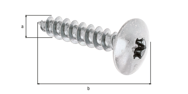 Wood screw Maxi-Fix, Material: raw steel, Surface: blue galvanised, in hanging box, Contents per PU: 4 Piece, Diameter: 6 mm, Length: 30 mm, Retail packaged