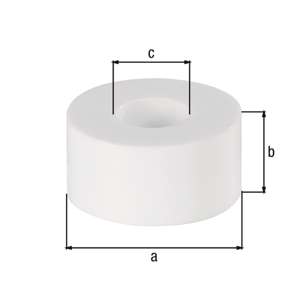 Дистанционная втулка для шурупов, Материал: Полистирол, цвет: белый, Содержимое 1 ЦЕ: 15 шт., Внешний диаметр: 20 мм, Высота: 10 мм, Внутренний диаметр: 8,5 мм