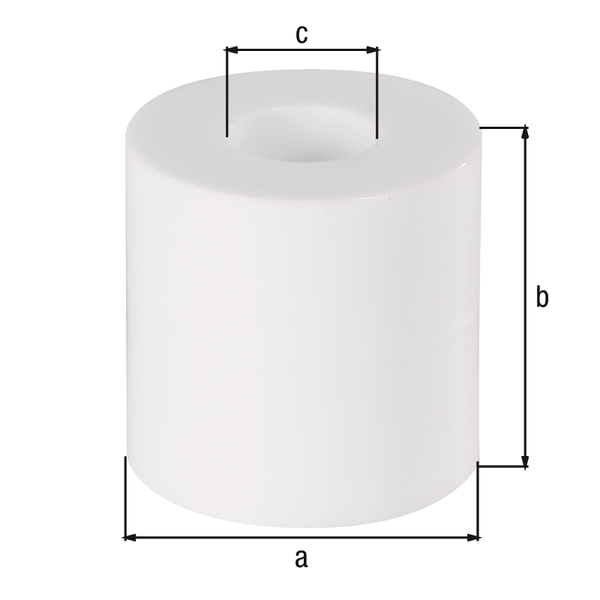 Spacer sleeve for screws, Material: plastic (polystyrene), colour: white, Contents per PU: 10 Piece, External dia.: 20 mm, Height: 20 mm, Inner dia.: 8.5 mm, Retail packaged