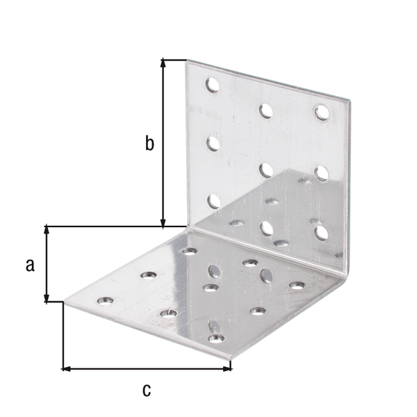 Perforated angle plate, Material: raw steel, Surface: sendzimir galvanised, with CE marking in accordance with ETA-08/0165, Contents per PU: 20 Piece, Depth: 40 mm, Height: 40 mm, Width: 60 mm, Approval: Europ.techn.app. ETA-08/0165, Material thickness: 2.50 mm, No. of holes: 12, Hole: Ø5 mm, in bargain pack