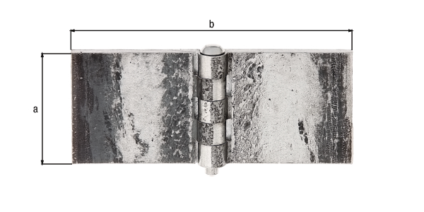 Scharnier, Material: Stahl roh, zum Anschweißen, Länge: 50 mm, Breite: 120 mm, Materialstärke: 5,00 mm