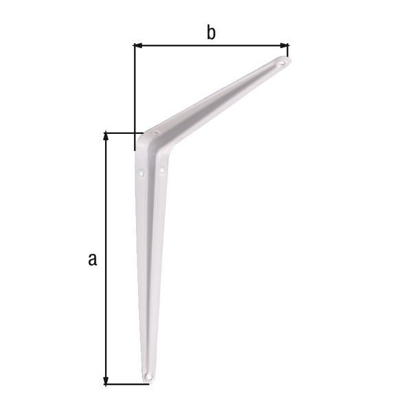 Konsole, Material: Stahl, Oberfläche: weiß lackiert, Höhe: 175 mm, Tiefe: 225 mm, Belastung max.: 55 kg