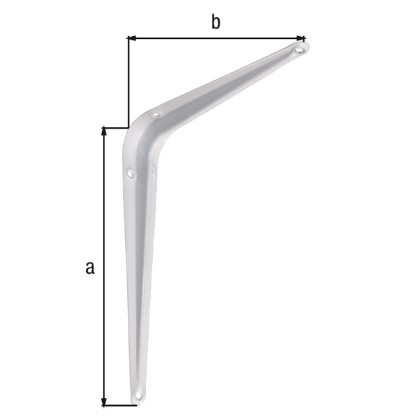 Konsole, Material: Stahl, Oberfläche: weiß lackiert, Höhe: 300 mm, Tiefe: 250 mm, Belastung max.: 166 kg