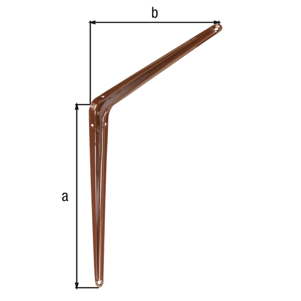 Ménsula, Material: Acero, Superficie: lacado marrón, Altura: 300 mm, Profundidad: 350 mm, Carga máxima: 200 kg
