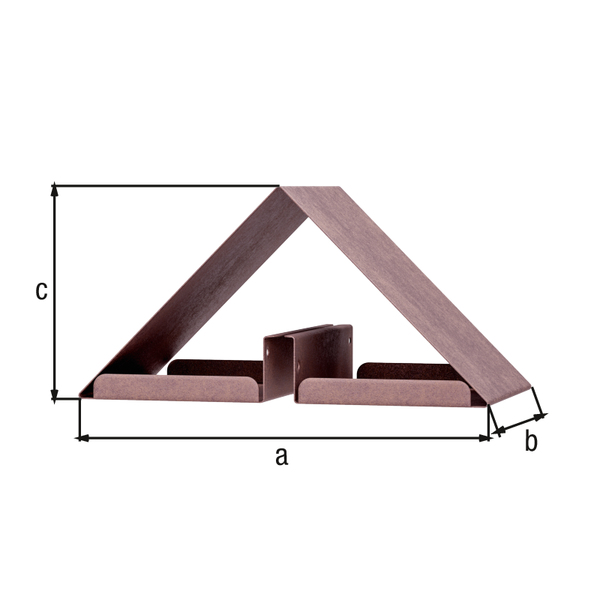 Gasthaus Nurdach, Material: Stahl, Oberfläche: rostbraun kunststoffbeschichtet, Länge: 315 mm, Breite: 180 mm, Höhe: 160 mm, Materialstärke: 0,75 mm, 15 Jahre Garantie gegen Durchrosten