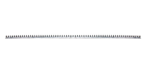 Jagged strip, angled, Material: raw steel, Surface: hot-dip galvanised, for screwing on, Length: 2000 mm, Total height: 41 mm, Material thickness: 2.00 mm, Hole: Ø5.5 mm