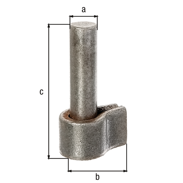 Gozne, Material: Acero crudo, para soldar, Ø Entre eje: 13 mm, 24 mm, Altura: 65 mm