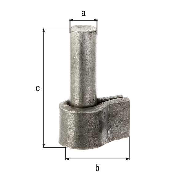 Cardine, Materiale: acciaio grezzo, da saldare, Entrata-Ø: 16 mm, 30 mm, altezza: 68 mm