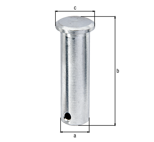 Bolt for gate hinges, Material: stainless steel, Inside dia.: 16 mm, Height: 57 mm, External dia.: 21 mm, For threads: M16