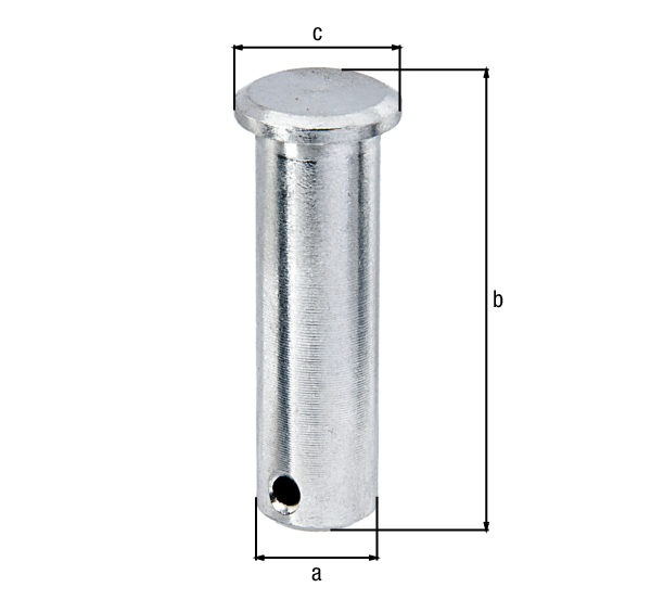 Bolec do zawiasów do bram, materiał: stal szlachetna, Wewnętrzna: 16 mm, Wysokość: 57 mm, 21 mm, dla gwintu: M16