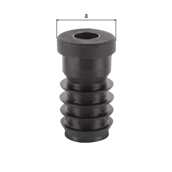 Threaded plug, Material: plastic, colour: black, Contents per PU: 4 Piece, Diameter: 20 mm, Thread: M8, Retail packaged