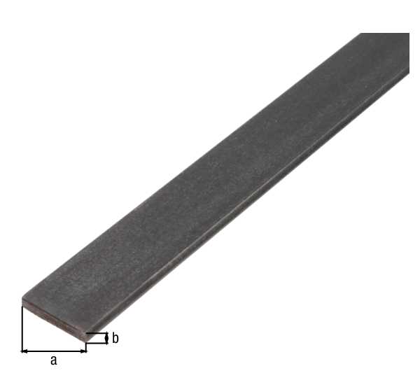Flachstange, Material: Stahl roh, warmgewalzt, Breite: 30 mm, Materialstärke: 6 mm, Länge: 2000 mm