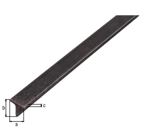 Perfil en T, Material: Acero crudo, laminado en caliente, Anchura: 20 mm, Altura: 20 mm, Espesura del material: 3 mm, Longitud: 2000 mm