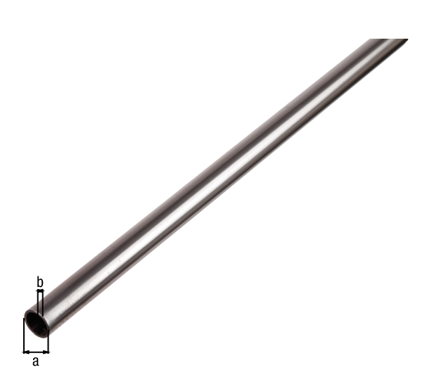 Tubo tondo, Materiale: acciaio grezzo, laminato a freddo, diametro: 22 mm, Spessore del materiale: 1,2 mm, Lunghezza: 2000 mm