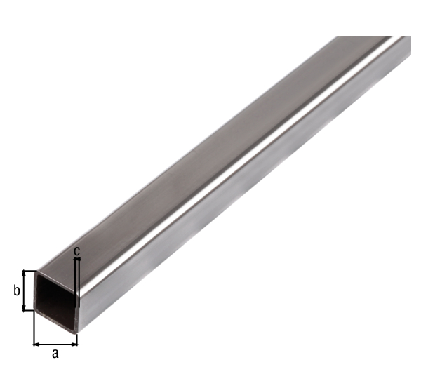 Square tube, Material: raw steel, cold rolled, Width: 25 mm, Height: 25 mm, Material thickness: 1.5 mm, Length: 2000 mm